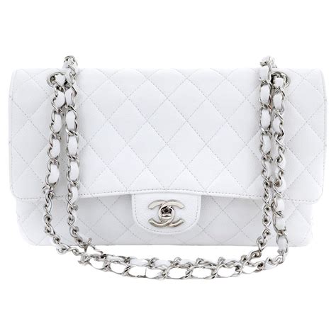 chanel boy white silver|Chanel leather handbags.